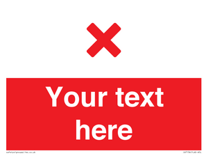 Custom red background, red cross sign